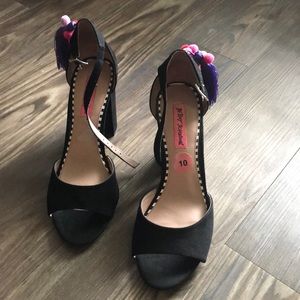 Black Betsy Johnson sandals.